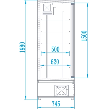 Szafa chłodnicza SCh-SR 1600 | 160x74,5x200 cm | 1242 l | rapa Szafa chłodnicza SCh-SR 1600 | 160x74,5x200 cm | 1242 l | rapa