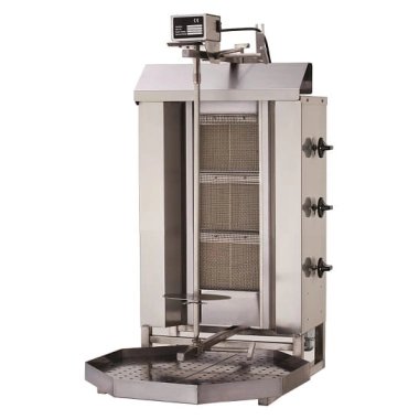 Gyros, kebab - opiekacz gazowy | 3 palnik, wsad 40KG | KLG220