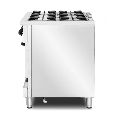 Kuchnia gazowa 6-palnikowa z piekarnikiem gazowym 1200X700X850 mm, 42 kW | RQ40364-6 Resto Quality
