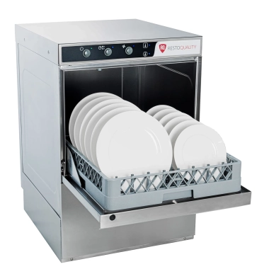 Zmywarka, wyparzarka RQ500D, z dozownikami płynu myjącego i nabłyszczającego, kosz 50x50cm, 230V/400V  | Resto Quality