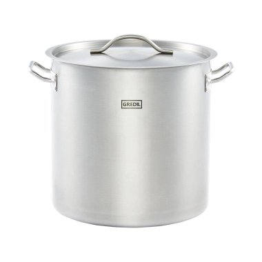 Garnek wysoki z pokrywką, stalowy, fi 360 mm, 36.6 l | 011365 Gredil