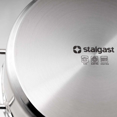 Garnek średni z pokrywką, stalowy, Ø 160 mm, V 1.9 l | 012162 stalgast