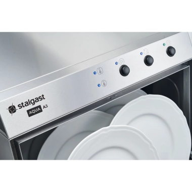 Zmywarko wyparzarka z 2 dozownikami płynu myjącego i nabłyszczającego, P 3.4/4.9 kW, U 230/400 V | 801506 stalgast