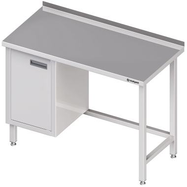Stół przyścienny z szafką (L),bez półki 800x700x850 mm