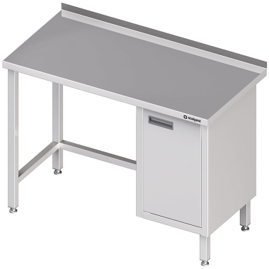 Stół przyścienny z szafką (P),bez półki 800x600x850 mm