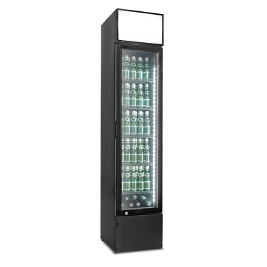 Szafa chłodnicza przeszklona 160 L | 390X475X1880 mm | RQ216-BLACK