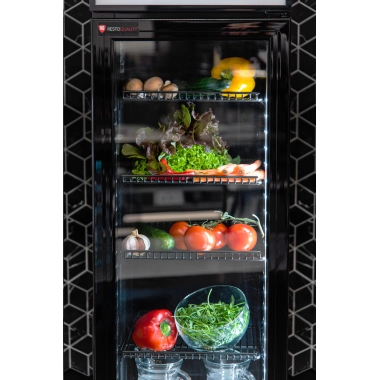 Szafa chłodnicza przeszklona 160 L | 390X475X1880 mm | RQ216-BLACK