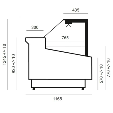 Witryna grzewcza Carmen Bemar 1330, 1330x1165x1245 mm, linia Carmen | Cebea Bochnia