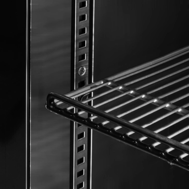 Szafa chłodnicza przeszklona RQ216-BLACK | 160 l | 390x475x1880 mm