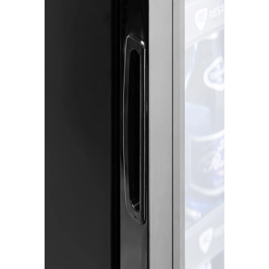 Szafa chłodnicza przeszklona RQ416-BLACK | 338l | 620x610x1980 mm | czarna (SD416)