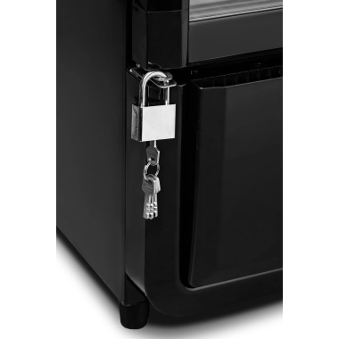 Szafa chłodnicza przeszklona RQ380-BLACK | 595x600x1870 mm | 377 l
