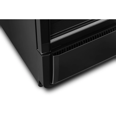 Szafa chłodnicza przeszklona RQ380-BLACK | 595x600x1870 mm | 377 l