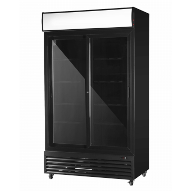 Szafa chłodnicza przeszklona z drzwiami suwanymi RQ801SL-BLACK