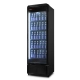 Szafa chłodnicza przeszklona RQ380-BLACK | 595x600x1870 mm | 377 l