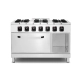 Kuchnia gazowa 6-palnikowa z piekarnikiem gazowym 1200X700X850 mm, 42 kW | RQ40364-6 Resto Quality